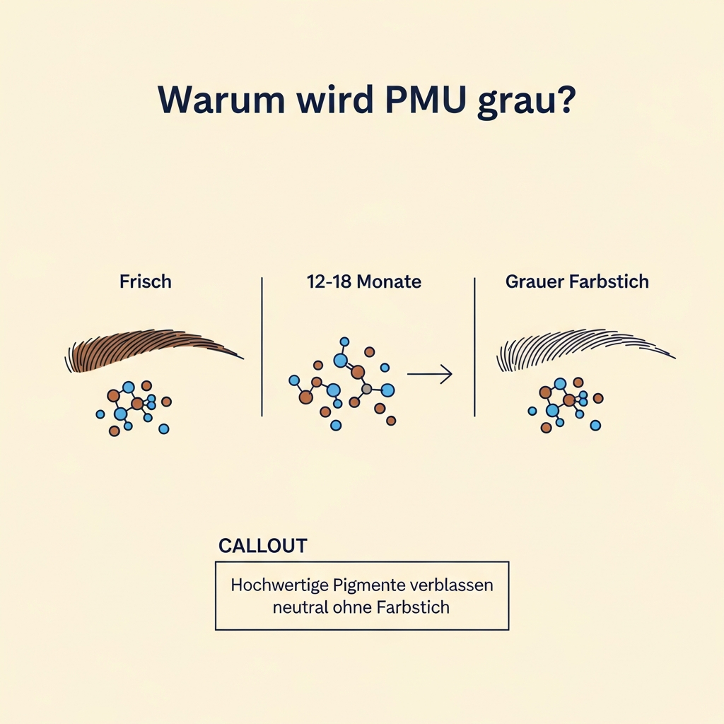 PMU Pigment Verblassen: Warum Augenbrauen grau oder orange werden